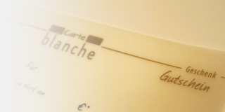 Geschenk Gutschein Carte blanche
